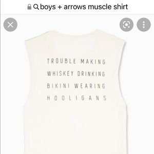 ISO Boys + Arrows Slogan muscle tee!!